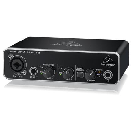 Imagem de Interface De Áudio Usb U-phoria Umc22 Behringer Profissional
