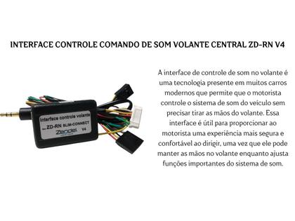 Imagem de Interface para comando do som  volante central linha renault v4 resistente facil instalaçao zd-rn v4