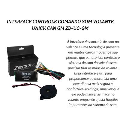 Imagem de Interface Volante Para S10 Comando Botões Central Controle Multimidia Unick Can ZD-UC-GM