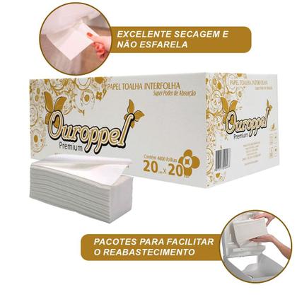 Imagem de INTERFOLHA OUROPPEL 20x20 PREMIUM EXTRA LUXO C/4800