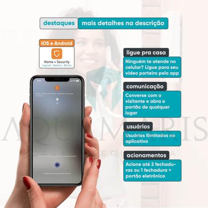 Imagem de Interfone Coletivo Com Wifi 8 Pontos HDL Controle Pelo Aplicativo