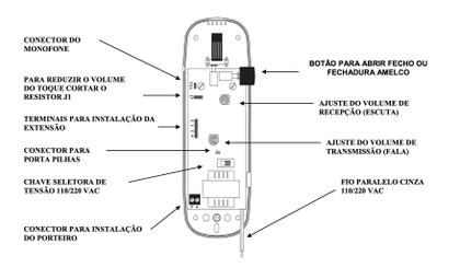 Imagem de Interfone mestre para porteiro residencia amelco iam-30 plus