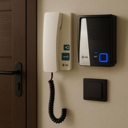 Imagem de Interfone Porteiro Eletrônico Residencial Áudio Advance Hdl com Fechadura C90 Cinza