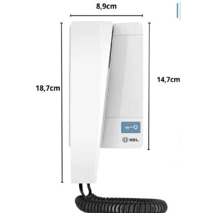 Imagem de Interfone Porteiro Eletrônico Residencial Áudio Advance Hdl com Fechadura C90 Cinza