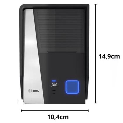 Imagem de Interfone Porteiro Eletrônico Residencial Áudio Advance Hdl com Fechadura C90 Cinza