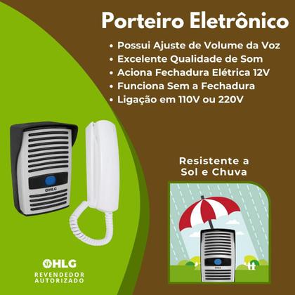 Imagem de INTERFONE PORTEIRO ELETRÔNICO RESIDENCIAL c/ CAPA ANTIVANDALISMO