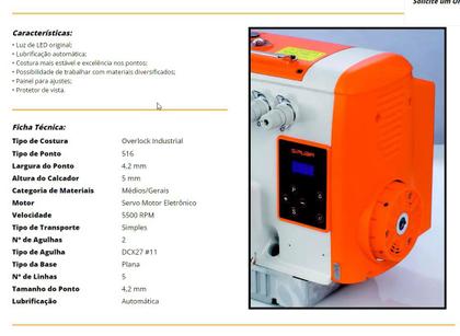 Interlock Direc Drive Siruba -Modelo: 557Qe516M335-220v Imagem de Interlock Direc Drive Siruba -Modelo: 557Qe516M335-220v