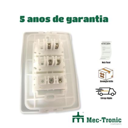 Imagem de Interruptor 03 Teclas Paralelas 4x2 Simples Completo 10a/250v