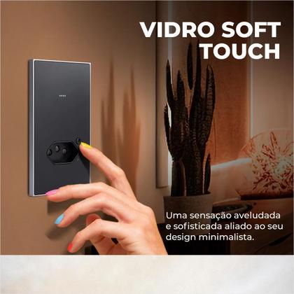 Imagem de Interruptor 1 Botão Tomada Inteligente Vênus Ekaza Wi-Fi Preto