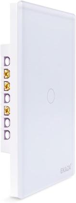 Imagem de Interruptor 1 Botão Wifi Inteligente Touch Alexa branco Ekaza