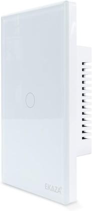 Imagem de Interruptor 1 Botão Wifi Inteligente Touch Alexa branco Ekaza