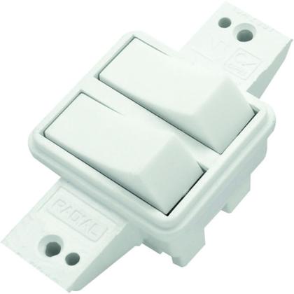 Imagem de Interruptor 1 Simples e 2 Paral Sistema X Bco S/ Placa c/ 10