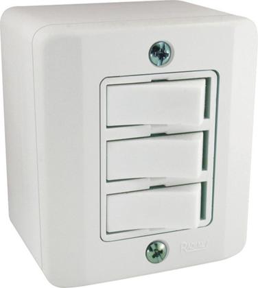 Imagem de Interruptor 1 Simples e 2 Paralelos Sistema X Branco c/ 10