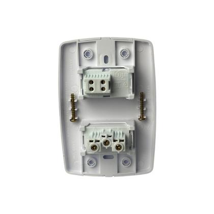 Imagem de Interruptor 1 Tecla C/ Tomada 3 Pinos 10A 250V Branco