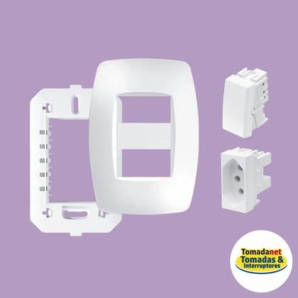 Imagem de Interruptor 1 Tecla Paralelo C/ Tomada 10a 4x2 Fame Elegance