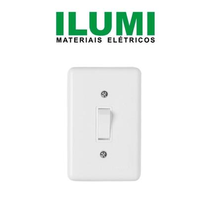 Imagem de Interruptor 1 tecla simples 6A 250v placa 4x2 stylus