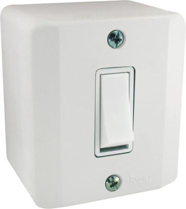 Imagem de Interruptor 1 Tecla Simples Sistema X Branco Radial c/ 10