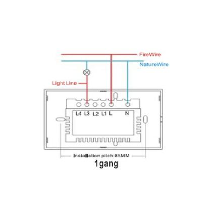 Imagem de Interruptor 1 Via WIFI parede - Casa Inteligente-Smart Life