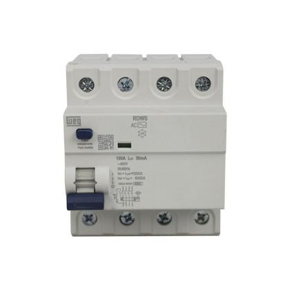 Imagem de Interruptor 100A 30mA DR Diferencial Residual Weg Tetrapolar