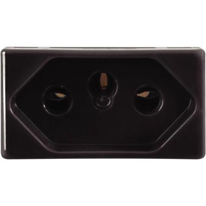 Imagem de Interruptor 1t simples + tomada 10a liz grafite tramontina