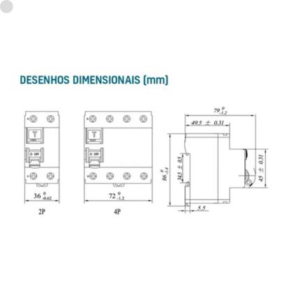 Imagem de Interruptor 2 Polos 40A TDR14071 Tramontina