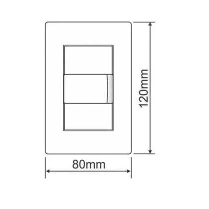 Imagem de Interruptor 2 Simples Distanciados 16A Com Placa Evidence - FAME