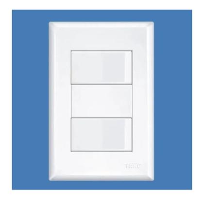 Imagem de Interruptor 2 Simples Distanciados 16A Com Placa Evidence - FAME