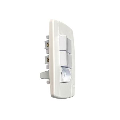 Imagem de Interruptor 2 Teclas Com Tomada 3 Pinos 10A 250V 4x2 Branco