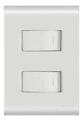 Imagem de Interruptor 2 Teclas Simples 4x2 Liz Tramontina - Kit 3 Un.