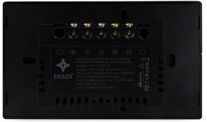 Imagem de Interruptor 3 Botões Wifi Inteligente Touch Alexa preto Ekaza