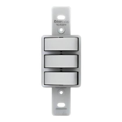 Imagem de Interruptor 3 Teclas (1 Paralela e 2 Simples) 10a Com Suporte Sem Placa Branco Enerbras