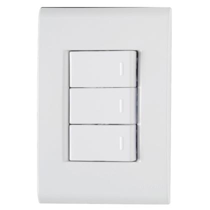 Imagem de Interruptor 3 Teclas Tramontina Liz Kit Com 2 Unidades