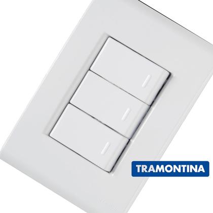 Imagem de Interruptor 3 Teclas Tramontina Liz Kit Com 2 Unidades