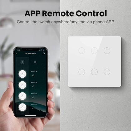 Imagem de Interruptor 6 Botões  Zigbee compativel Alexa 4x4 Branco ND