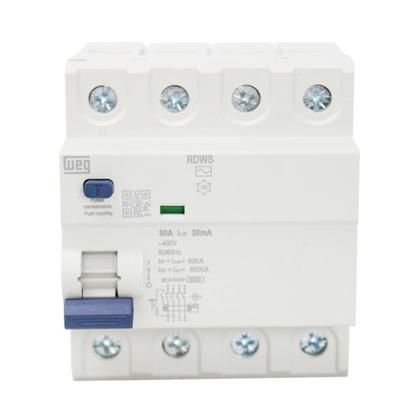 Imagem de Interruptor 80A 30mA DR Diferencial Residual Weg Tetrapolar