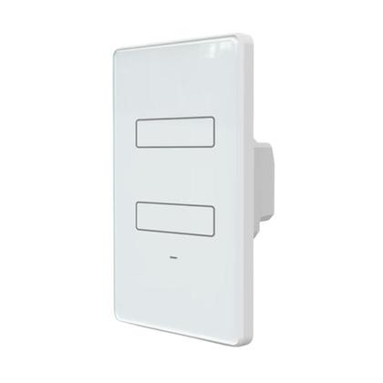 Imagem de Interruptor AGL Touch Wi-Fi Smart, 2 Teclas, IP60, ABS, Timer, AGL Home, Branco