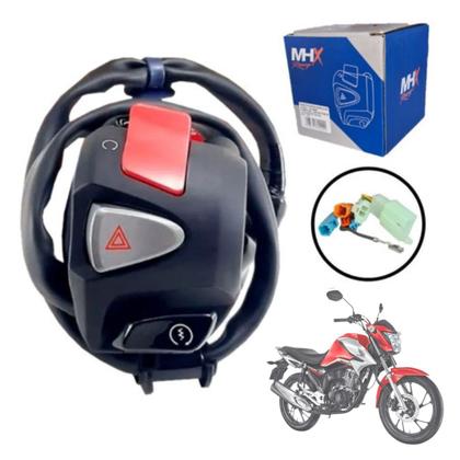 Imagem de Interruptor Alerta Partida Titan Fan Star 160 Start Fan Titan 150 2014 2015 Sem Cortar Fios