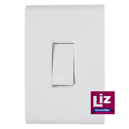Imagem de Interruptor Apagador De Luz Tramontina Liz 10A/250V Com 10 Unidades