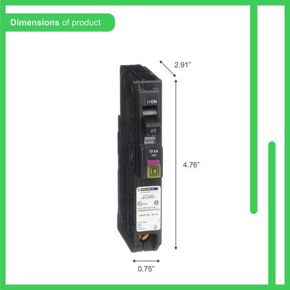 Imagem de Interruptor Automático Schneider Electric QO120PDFC con Neutro Enchufable 20A