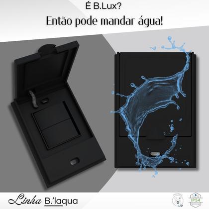 Imagem de Interruptor B.L Aqua Duplo 2 Teclas Three Way Preto - B.Lux