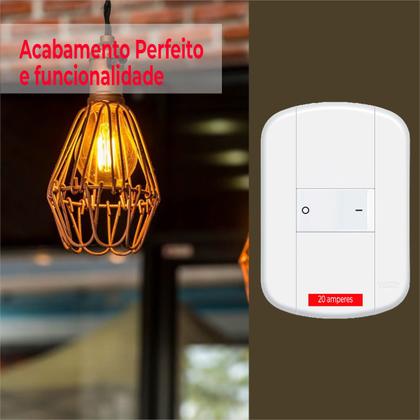 Imagem de Interruptor Bipolar 20a/250v Linha Blanc Mais Kit C/6 Und
