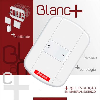 Imagem de Interruptor Bipolar 20a/250v Linha Blanc Mais Kit C/6 Und