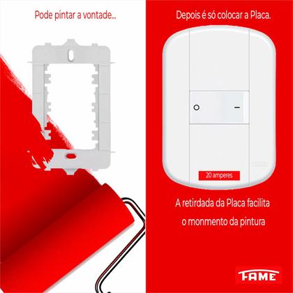 Imagem de Interruptor Bipolar 20a/250v Linha Blanc Mais Kit C/6 Und