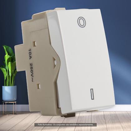 Imagem de Interruptor Bipolar Simples Branco Sleek MarGirius