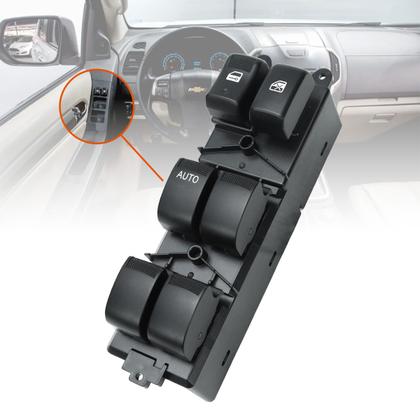 Imagem de Interruptor Botão Comando Vidro Elétrico Chevrolet S10 Motorista 2012 a 2015 Lado Esquerdo Reposição