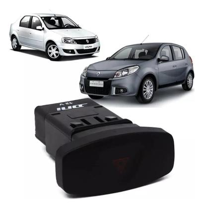 Imagem de Interruptor Botão Pisca Alerta para Renault Duster Logan Sandero Symbol Clio (8200446717)
