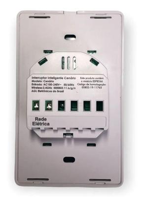 Imagem de Interruptor Cenário Inteligente Agl Touch Wifi Bivolt Branco