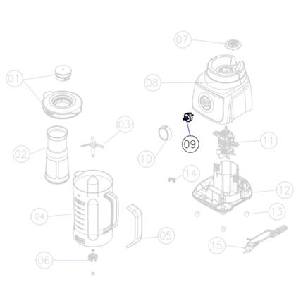 Imagem de Interruptor Chave Rotativa Pulsar Compatível com Liquidificador Mondial L-99-WB 1529-05