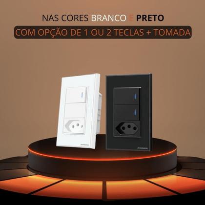 Imagem de Interruptor com 1 Tecla Física + Tomada Zigbee Branca