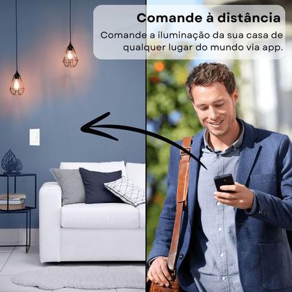 Imagem de Interruptor com 1 Tecla Física Zigbee Branco